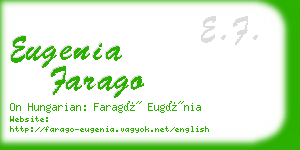 eugenia farago business card